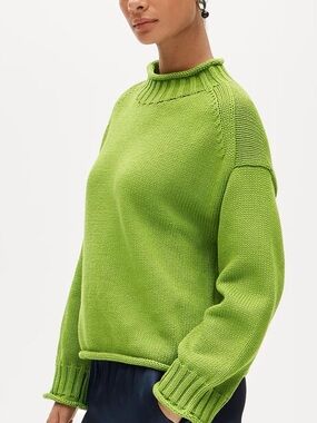 J. Crew 2025 Rollneck Sweater - S August Peridot